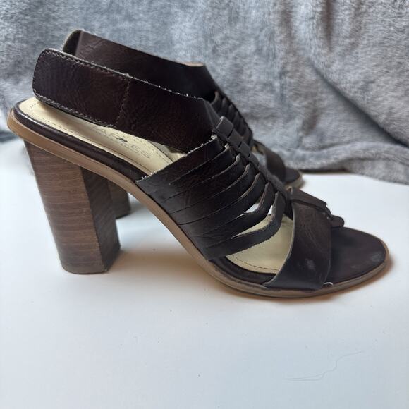 Charles By Charles David Jesse Ankle Strap Sandal Brown Leather Boho Size 7.5 - Picture 11 of 16